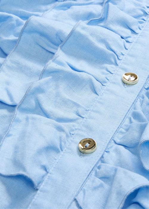 Haljina u stilu košulje od lana (2 komada)