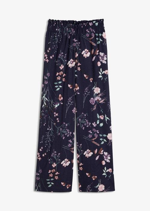 Plisirane hlače s cvjetnim uzorkom