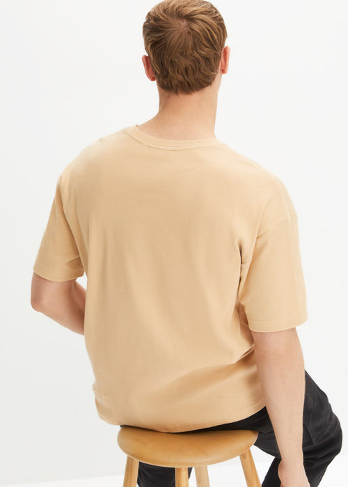 T-shirt majica od organskog rebrastog pamuka ležernog kroja
