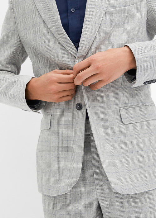 Odijelo od nagužvanog materijala uskog kroja u 2-dijelnom setu: sako i hlače