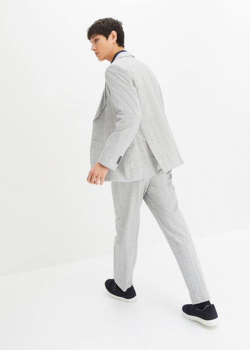 Odijelo od nagužvanog materijala uskog kroja u 2-dijelnom setu: sako i hlače