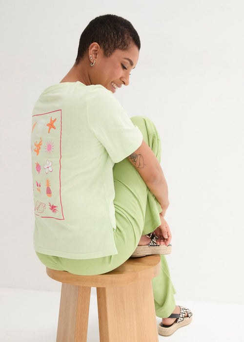 T-shirt majica s velikim uzorkom, organskim pamukom i kratkim rukavima