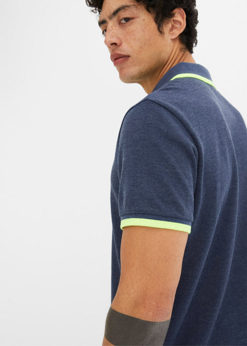 Polo majica od pikea s kratkim rukavima od organskog pamuka s detaljima neonske boje