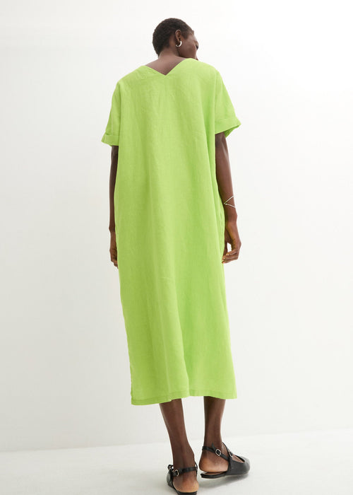 Široka kaftan haljina od lana