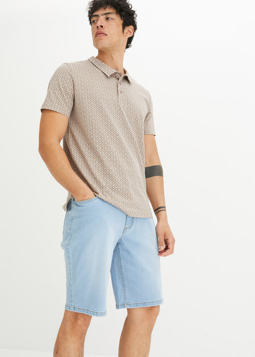Polo majica s kratkim rukavima od organskog pamuka s minimalističkim uzorkom