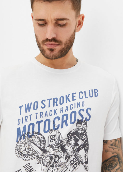 T-shirt majica od organskog pamuka s printom motocikla