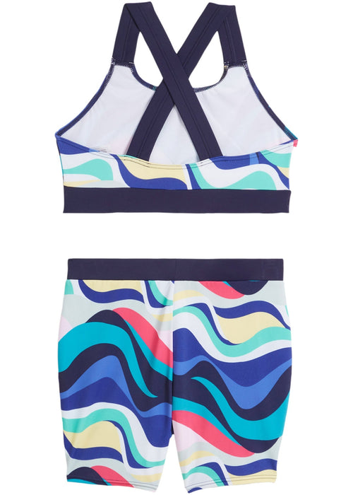 Sportski bikini kupaći kostim od recikliranog poliamida za djevojčice