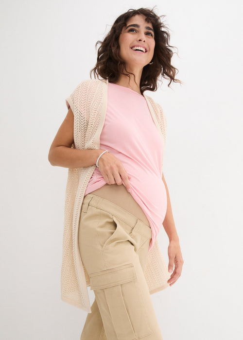Stretch culotte hlače za trudnice ravnog kroja
