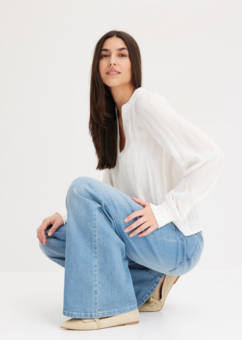 Bluza od nagužvanog materijala s Lurex vlaknima