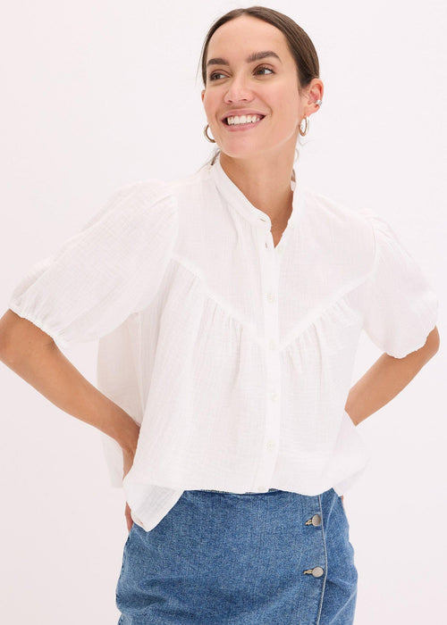 Bluza s kratkim rukavima od muslina