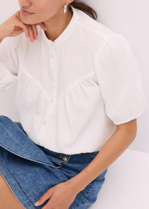 Bluza s kratkim rukavima od muslina