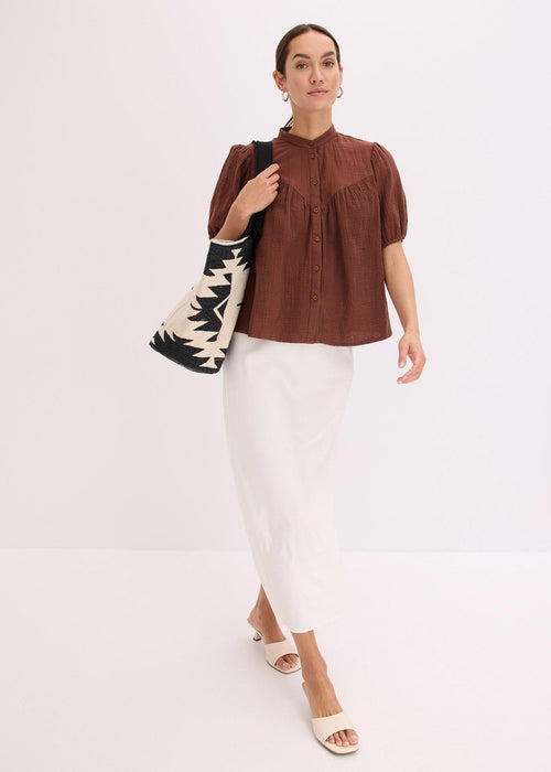 Bluza s kratkim rukavima od muslina