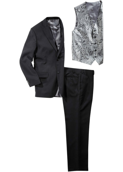 Odijelo u 5-dijelnom setu: sako, hlače, prsluk, plastron i džepna maramica