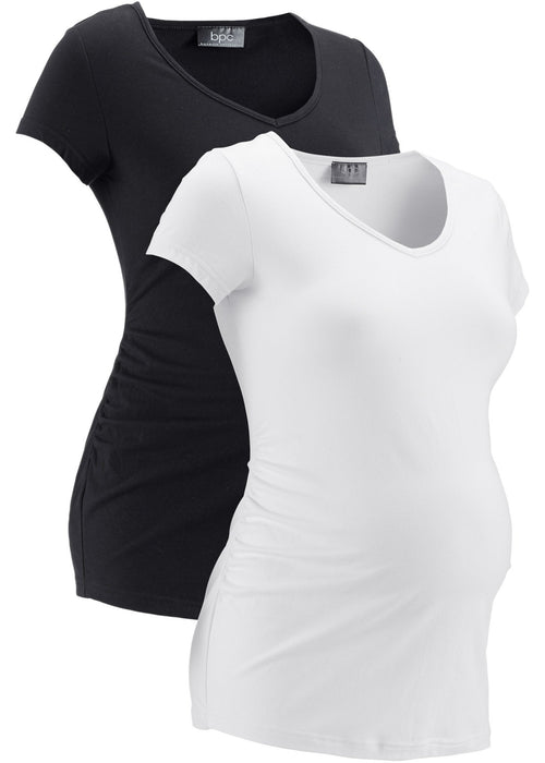 klasična majica za trudnice s kratkim rukavima (2 komada)