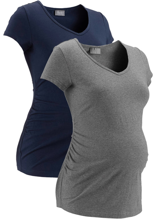 klasična majica za trudnice s kratkim rukavima (2 komada)