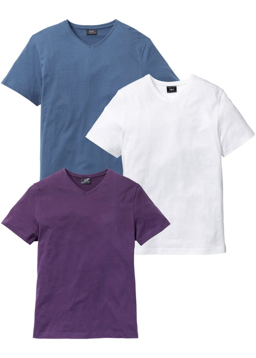 T-shirt majica s V izrezom (3 komada)