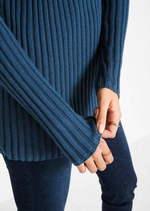 Pamučni pulover s visokim ovratnikom