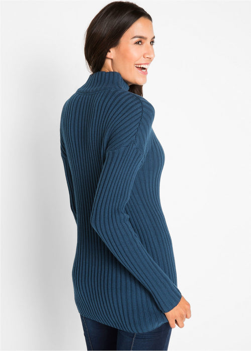 Pamučni pulover s visokim ovratnikom