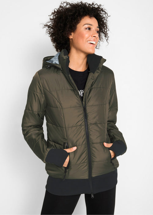 Outdoor prošivena jakna s podstavom s uzorkom