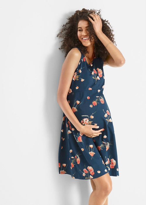 Haljina od jerseya za trudnice s cvjetnim uzorkom