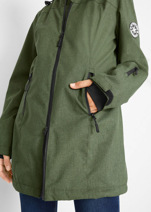 Funkcionalna outdoor duga jakna s teddy podstavom