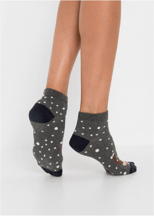 Kratke čarape s božićnim motivom od organskog pamuka (6 pari)