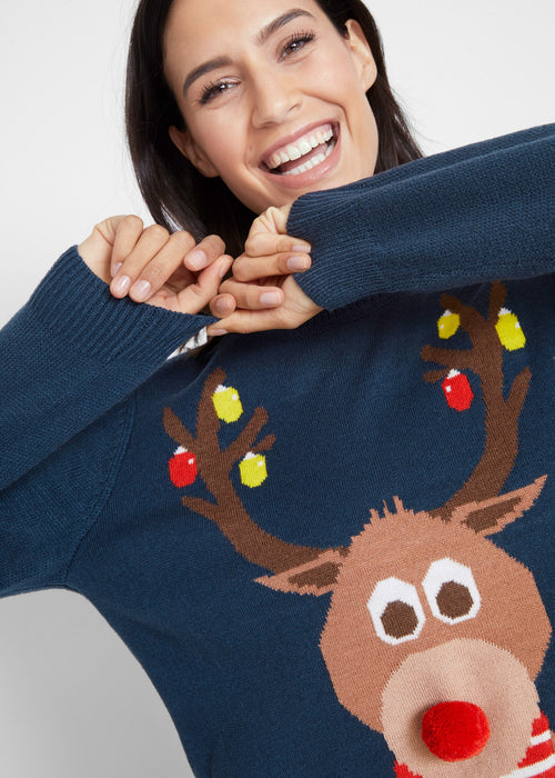 Damski božićni pulover sa sjevernim jelenom