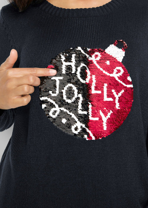 Božićni pulover s obostranim šljokicama