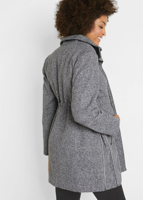 Kratki kaput za trudnice i za nošenje bebe u izgledu vune