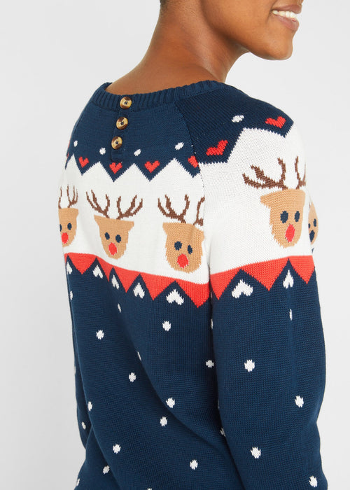 Božićna pletena haljina sa sjevernim jelenom