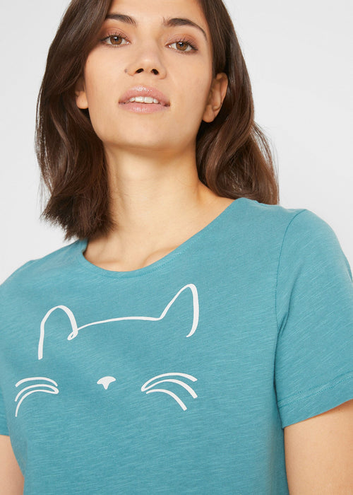 Majica s kratkim rukavima s uzorkom mačaka