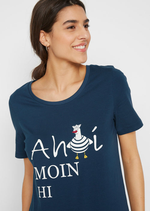 Pamučni T-shirt s mornarskim printom