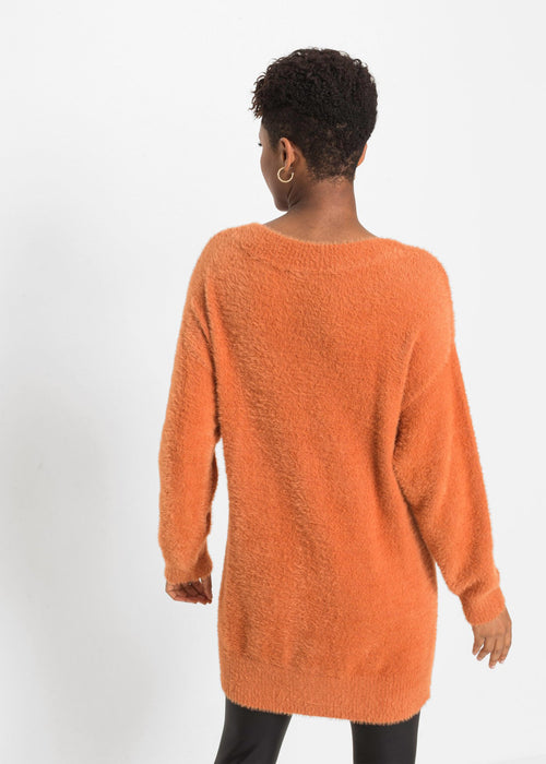 Oversize pleteni pulover s mekanim pahuljastim vlaknima