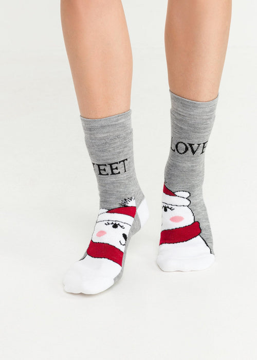 Termo čarape s božićnim motivom (3 para)