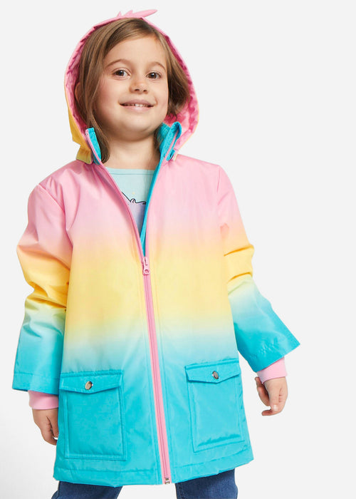 Jednorog jakna od materijala, koji je vodootporan i otporan na vjetar za djevojčice