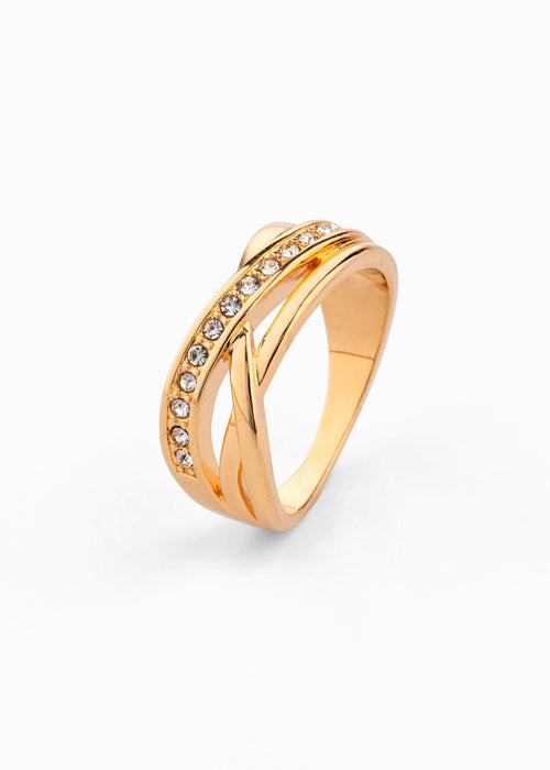 Prsten s ukrasnim kamenčićima od kristala