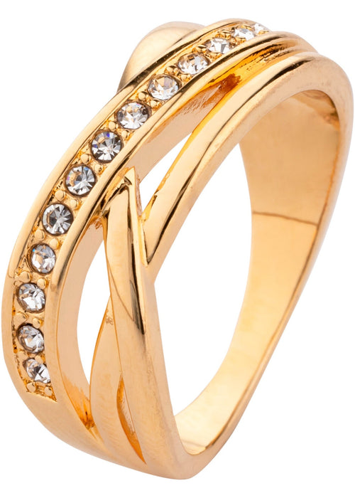 Prsten s ukrasnim kamenčićima od kristala