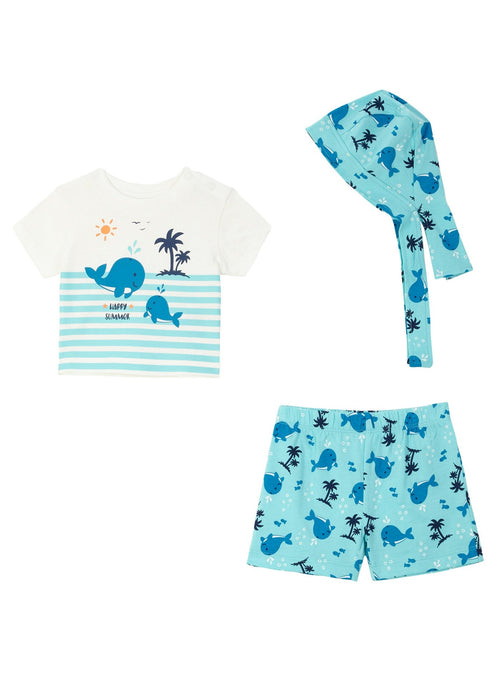 T-shirt majica, kratke hlače i bandana od organskog pamuka za bebe