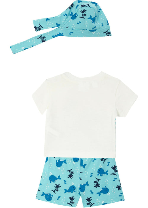 T-shirt majica, kratke hlače i bandana od organskog pamuka za bebe