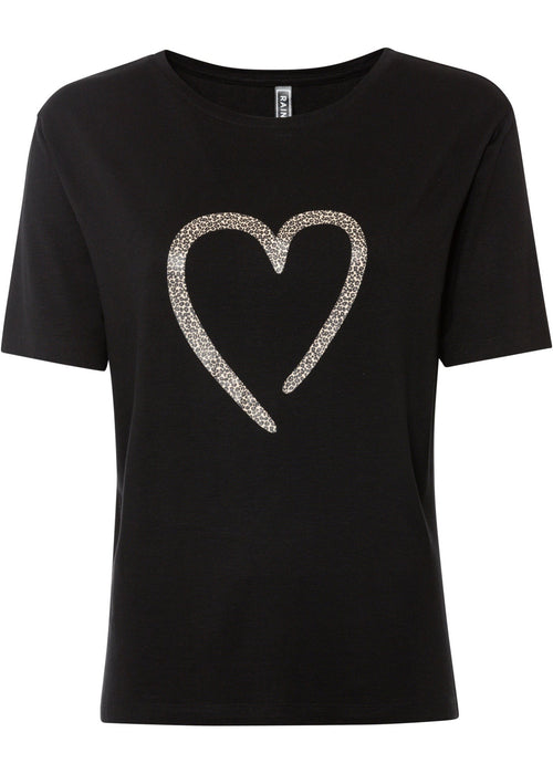 T-shirt majica s srcem s leopard uzorkom