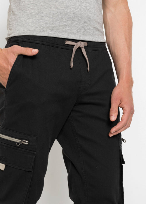 Stretch ležerne hlače s cargo džepovima klasičnog kroja