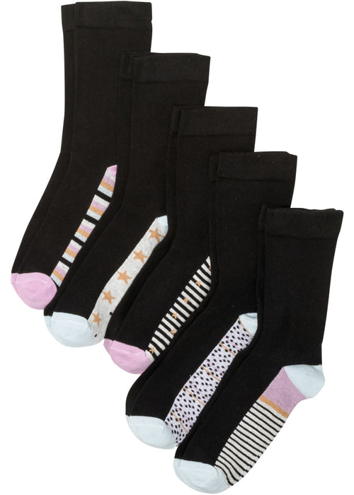 Čarape s rubom bez stezanja (5 pari)