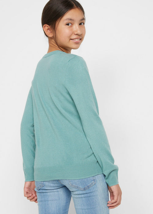 Pleteni pulover sa šljokicama za djevojčice