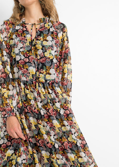 Maksi haljina s recikliranim poliesterom i cvjetnim uzorkom