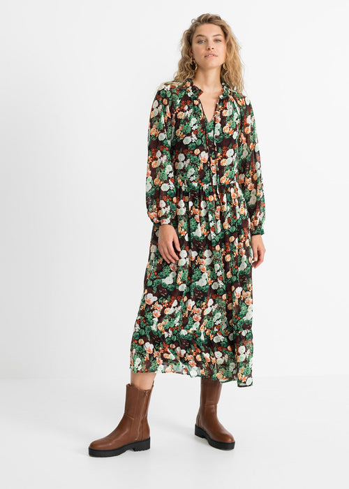Maksi haljina s recikliranim poliesterom i cvjetnim uzorkom