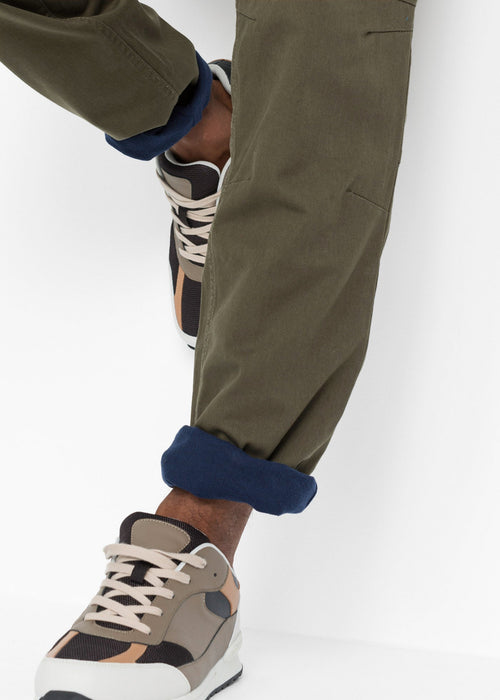 Klasične stretch zimske hlače s cargo džepovima ravnog kroja