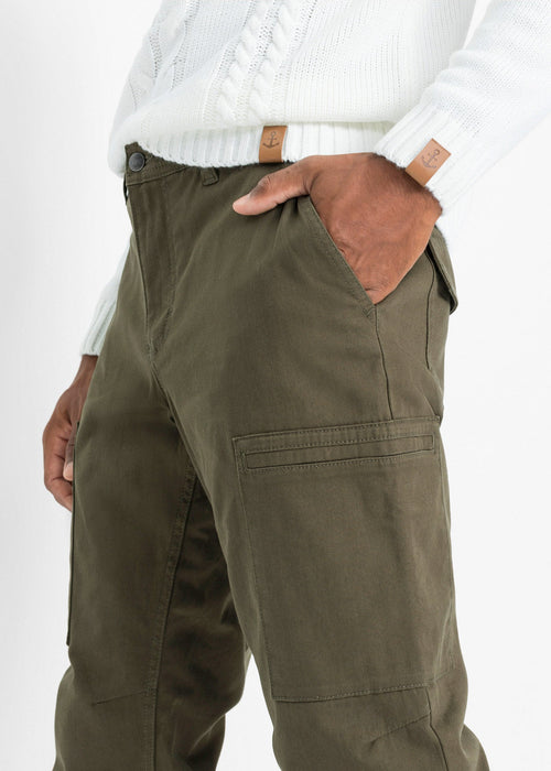 Klasične stretch zimske hlače s cargo džepovima ravnog kroja