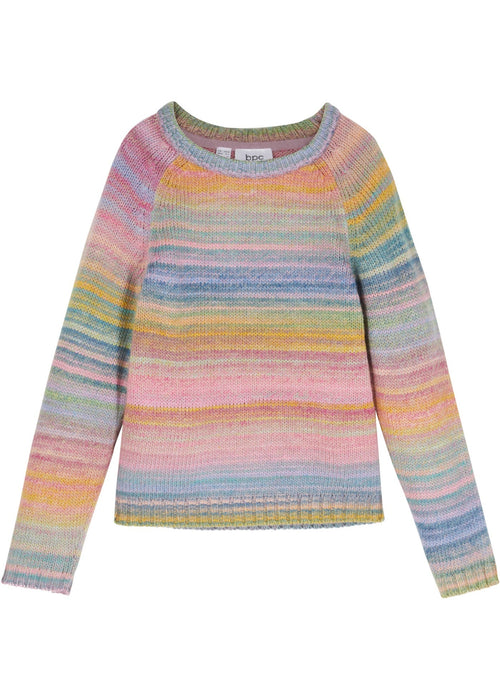 Pleteni pulover s prelijevajućim efektom za djevojčice