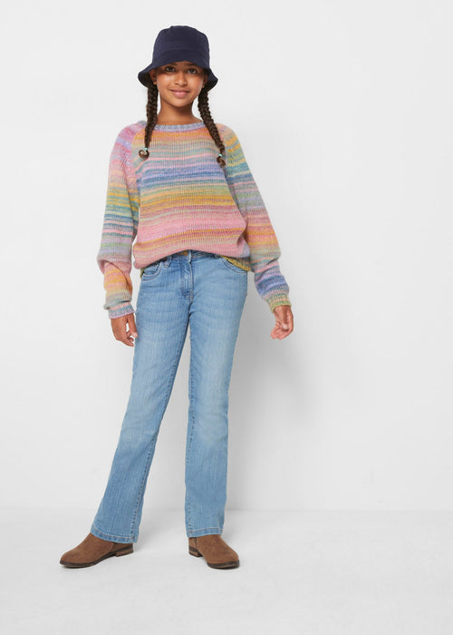 Pleteni pulover s prelijevajućim efektom za djevojčice