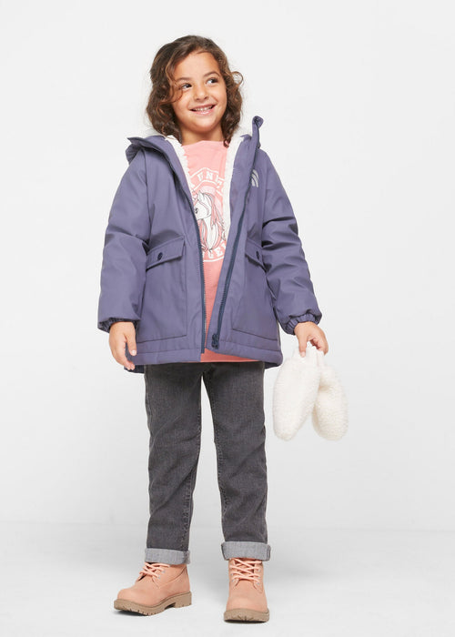 Vodootporna zimska jakna s teddy podstavom za djevojčice